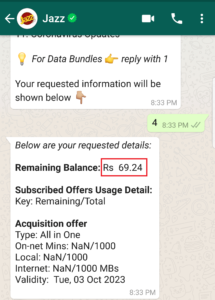 How to Check Balance on Jazz via WhatsApp