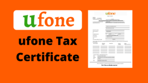 Ufone Tax Certificate