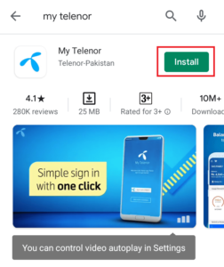 my telenor app download and install