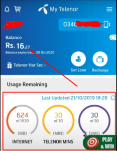 check all details in my telenor app