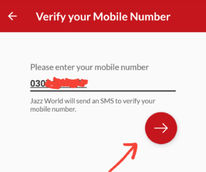 enter your mobile number