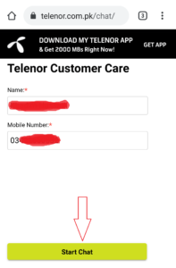 telenor online chat start