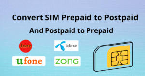 Convert SIM Prepaid to Postpaid and Postpaid to Prepaid