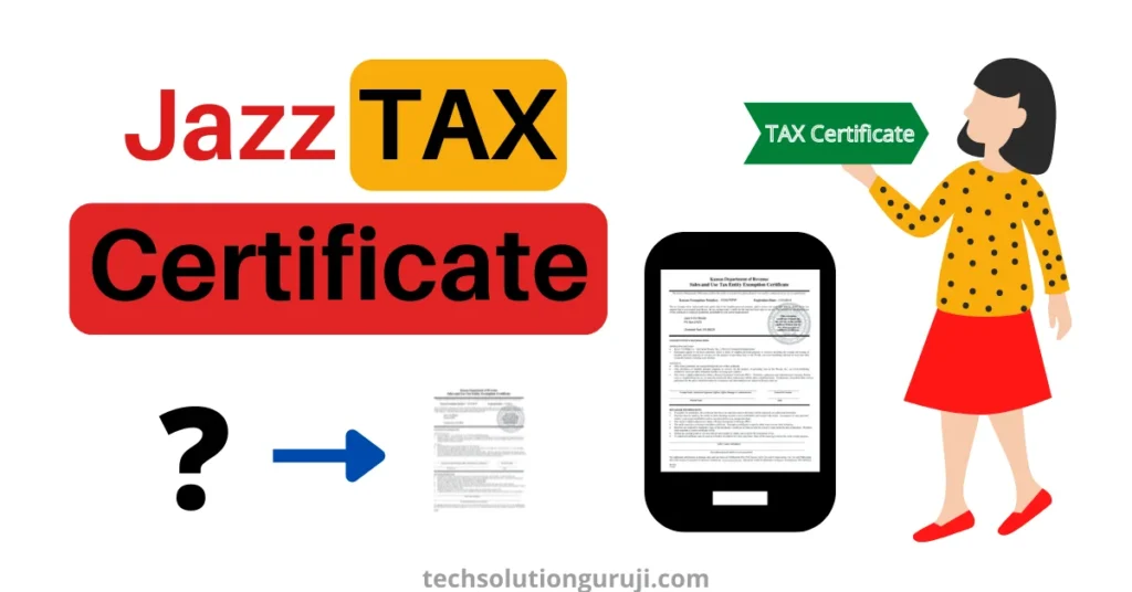 Jazz TAX Certificate