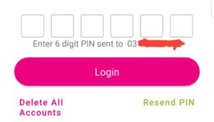 enter pin then click login
