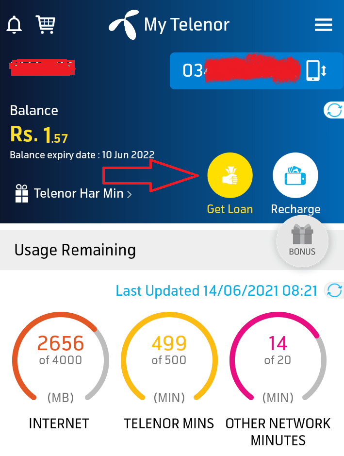 telenor advance balance code free