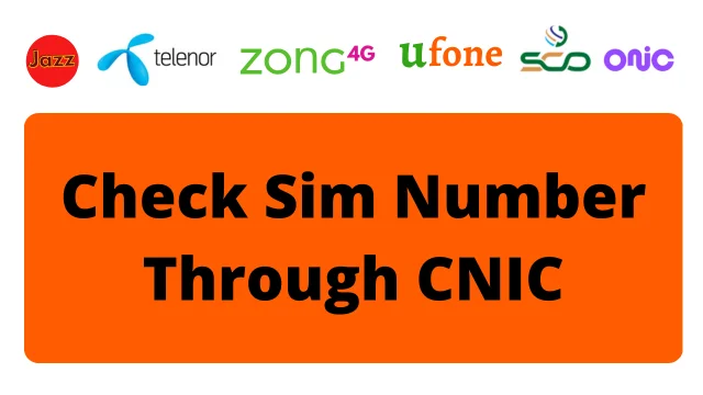 Check Sim Number Through CNIC