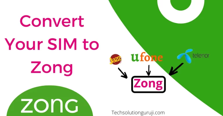 how to convert sim to zong