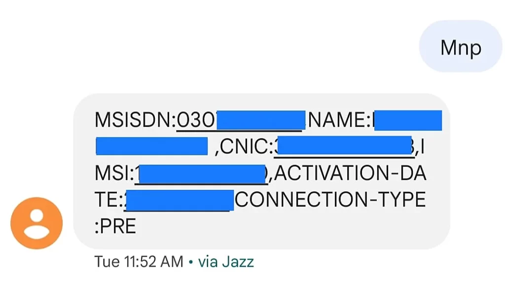 send mnp and check your jazz sim number