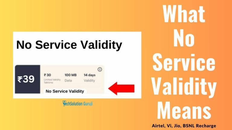 No Service Validity Means